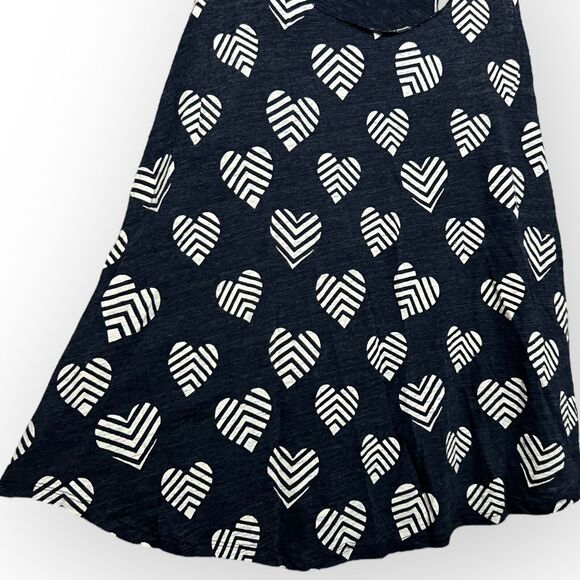 Eyeshadow Navy Blue Slubknit Swing Tank Top with White Hearts Size 2X NWOT - Picture 6 of 14